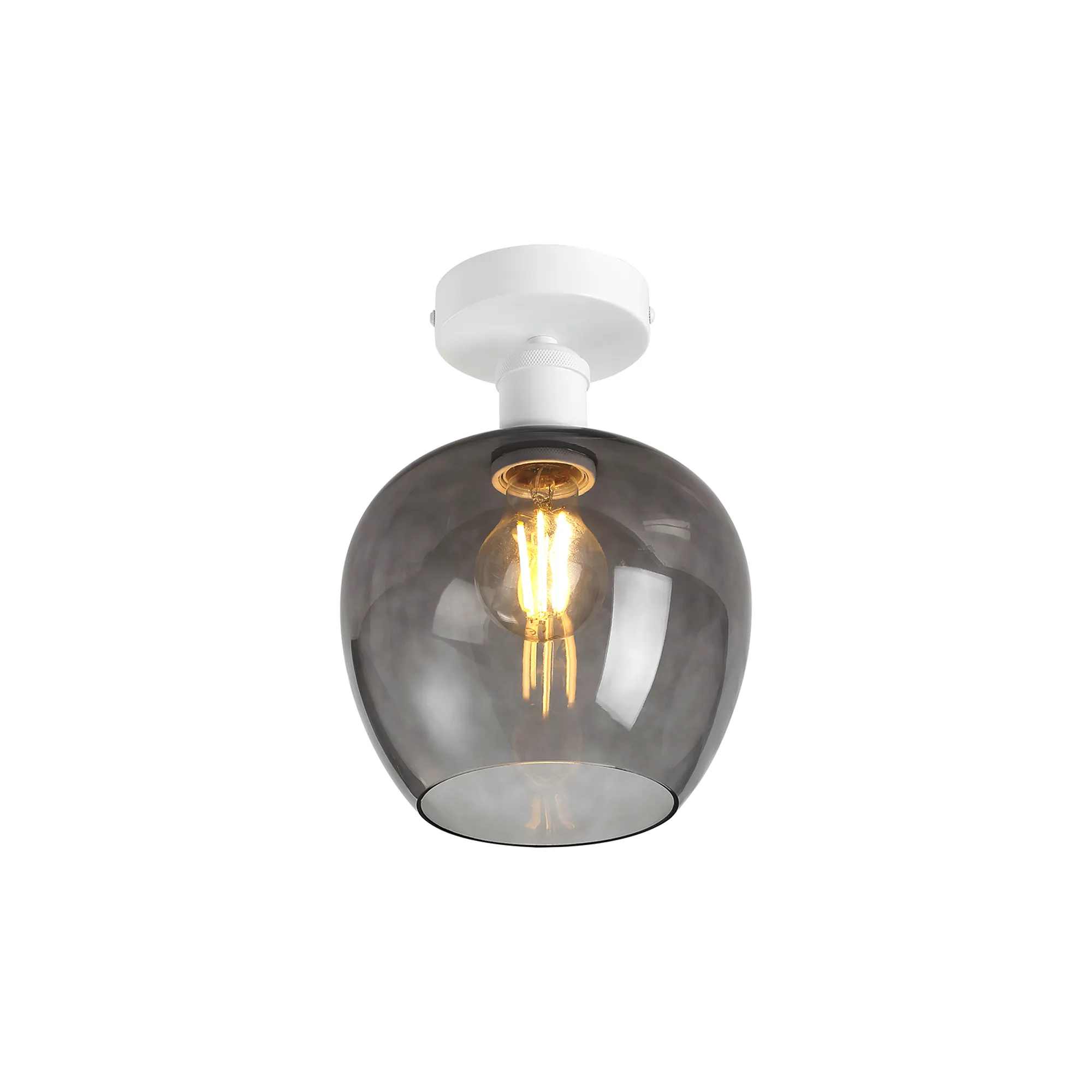 Cawdor Matt White Ceiling Lights Deco Flush Fittings